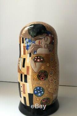 Gustav Klimt inspired Matryoshka, Babushka, Russian Nesting dolls