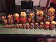Hand Painted 25 Pce Russian Matryoshka Nesting Dolls 13.5 Made In Russia Signed