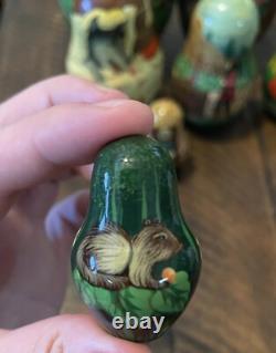 Hand Painted Little Red Riding Hood Russian Nesting Doll Fairy Tale