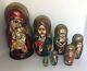 Hand Painted Matryoshka Russian Nesting Dolls 7m Signed Irena Religious Mary
