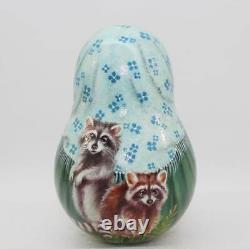 Hand-Painted Nesting Doll Roly Poly Matryoshka collectible (signed)