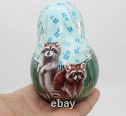 Hand-Painted Nesting Doll Roly Poly Matryoshka collectible (signed)