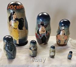 Hand Painted Original Pocahontas Russian Stacking Doll 7 pieces