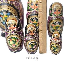 Hand Painted Russian 10 Piece Nesting Doll