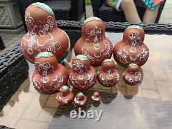 Hand Painted Russian Nesting Doll 10 Pcs. (Great Condition!)