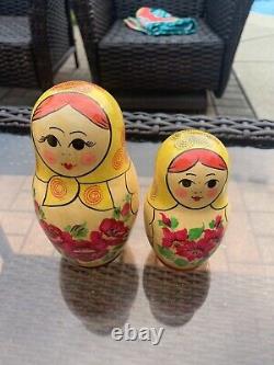 Hand Painted Russian Nesting Dolls 11 pcs. (Great Condition!)