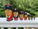 Hand Painted Vintage Russian Nesting Dolls, Iconic Figures
