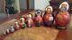 Hand Painted And Signed Russian Orthodox Nesting Doll Set 10 Gorgeous Pieces