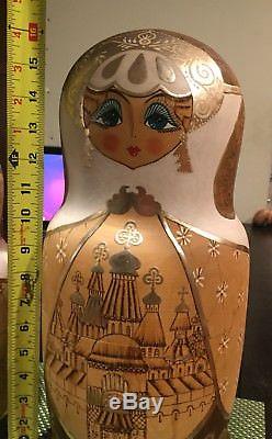 Handmade 29 Russian Matryoshka Stacking Nesting Dolls 16 Made In Russia Signed