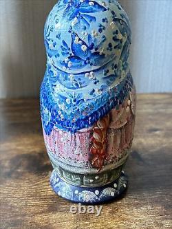 Handmade Rare Mockba Russian Nesting Doll Signed Nina 5 Pce