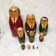 Handpainted High End Set Of 10pc Nesting Dolls-russia's Political Figures 13.5in