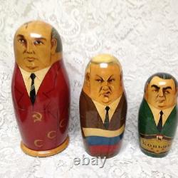 Handpainted High End Set of 10pc Nesting Dolls-Russia's Political Figures 13.5in