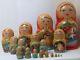 Handpainted One Of A Kind 19pcs. Russian Nesting Doll Young Merchant