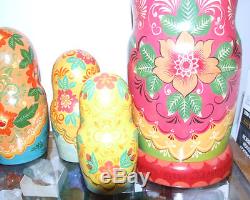 Handpainted One of a Kind 19pcs. RUSSIAN NESTING DOLL YOUNG MERCHANT