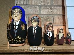 Harry Potter Russian Matryoshka Stacking Nesting Dolls Hermione Dumbledore RARE