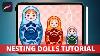 How To Draw A Matryoshka Russian Nesting Doll On The Ipad Easy Procreate Drawing Tutorial