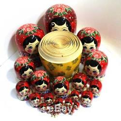 Huge Matryoshka Babushka Russian Semenov Nesting doll 30 pcs Hand painted #25
