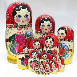 Huge Russian Semenov Nesting doll Matryoshka set 20 pcs. Hand painted #9-3