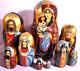 Iconographic Russian Religious Matryoshka 10 Nesting Dolls Signed A Ishchenko