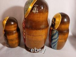 Iconographic Russian Religious Matryoshka 10 Nesting Dolls Signed A Ishchenko