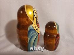 Iconographic Russian Religious Matryoshka 10 Nesting Dolls Signed A Ishchenko