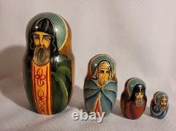 Iconographic Russian Religious Matryoshka 10 Nesting Dolls Signed A Ishchenko