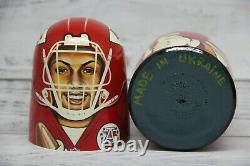 Kansas City Chiefs Football NFL Sport Doll 7.08 Hand Painted Russian Nesting