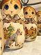 Kolobok Fairytale Folklore Russian Matryoshka Wood Burned Nesting Doll 7 Pce