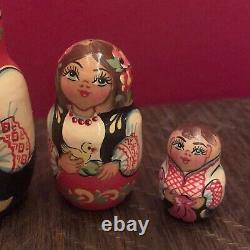 Kueb Russian Nesting Dolls Matryoshka set 5 Hand Painted Top Quality Beautiful