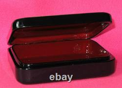 LACQUER SHELL Box LOVERS Wedding SMALL HAND PAINTED DATE Couple Russian signed