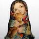 Lullaby Doll Roly Poly Russian Art Matryoshka No Nesting Scrappy Blanket Bear
