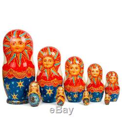 Large Russian Nesting dolls Matryoshka set 10 pcs. Hand painted in Russia 12'