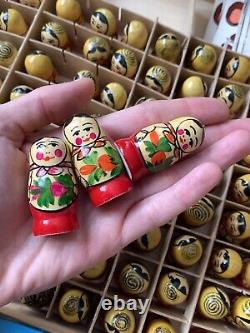 Large Set of Wooden Matryoshka Dolls USSR Vintage 165 pcs
