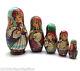 Little Red Riding Hood Fairy Tale Nesting Doll Russian Handcrafted Collectable