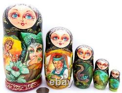 MATRYOSHKA Russian 5 nesting dolls STONE FLOWER Mistress of Copper Mountain GIFT