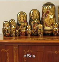 Museum Quality Russian Icons Style 30 Nest. Doll Holy Faces And Icons 19
