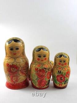 Made in USSR Matryoshka Babushka Nesting Dolls Set of 11 Vintage