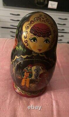 Magic Russian Fairy Tales Fine Art Matryoshka Nesting Doll, 10 total