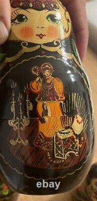 Magic Russian Fairy Tales Fine Art Matryoshka Nesting Doll, 10 total