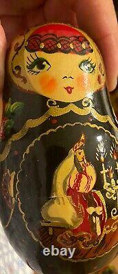 Magic Russian Fairy Tales Fine Art Matryoshka Nesting Doll, 10 total