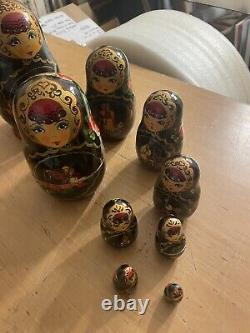 Magic Russian Fairy Tales Fine Art Matryoshka Nesting Doll, 10 total