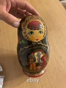 Magic Russian Fairy Tales Fine Art Matryoshka Nesting Doll, 10 total