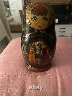 Magic Russian Fairy Tales Fine Art Matryoshka Nesting Doll, 10 total