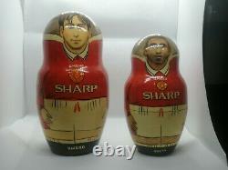 Manchester United 98/99 Winning Team Treble Russian Nesting Dolls EXTREMELY RARE