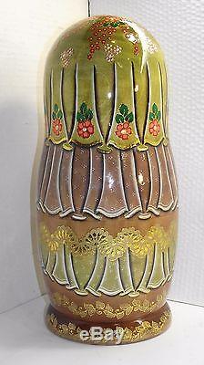 Matreshka, 15 pcs, 14, real, quality Palekh. Russian lacquer. One of a kind. Author