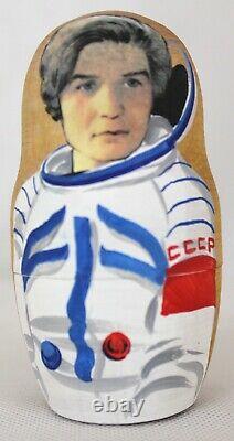 Matrioshka Unique Russian Nesting Doll Soviet Russian Astronauts Yuriy Gagarin