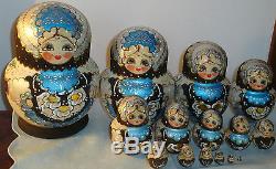 Matrioska Russa Da 15 Pezzi /bambola DI Legno Russian Nesting Dolls