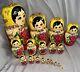 Matryoshka 13 Large Wooden Nesting Dolls Pushkin Themed 20 Pieces Authentic