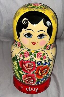 Matryoshka 13 Large Wooden Nesting Dolls PUSHKIN THEMED 20 PIECES Authentic