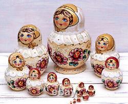 Matryoshka 15 piece Nesting dolls Russian Babushka hand-painted doll Princess